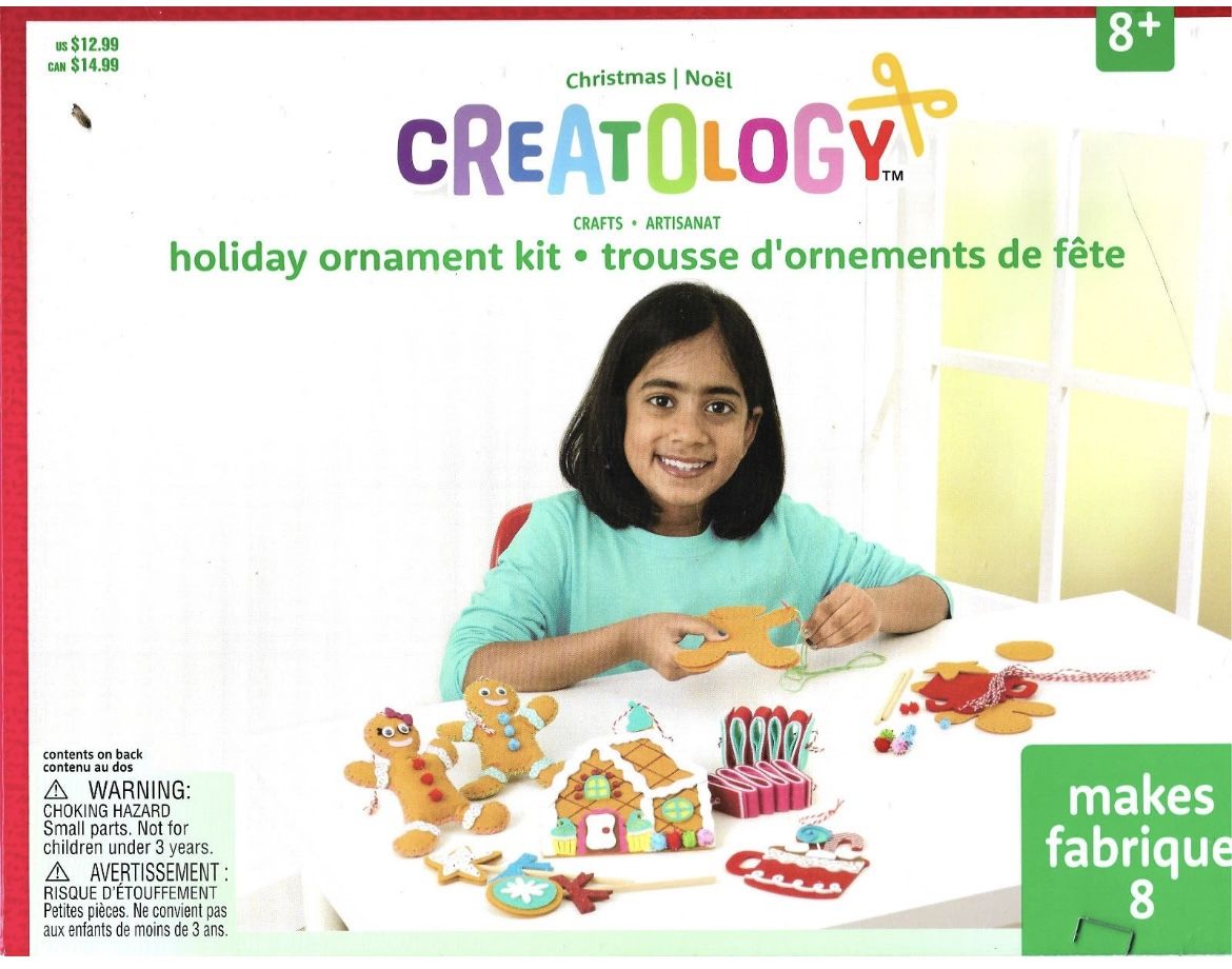 Creatology Gingerbread Ornament Christmas Craft Kit Makes 8 Felt Ornament NEW