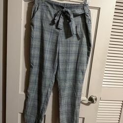 Joe Benbasset Pull On Plaid Pants Women’s Size XL with Front Tie NWT