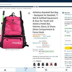T-Ball/baseball /softball -equipment: Bat Bag & Cleats