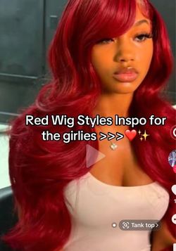 Red straight lacefront