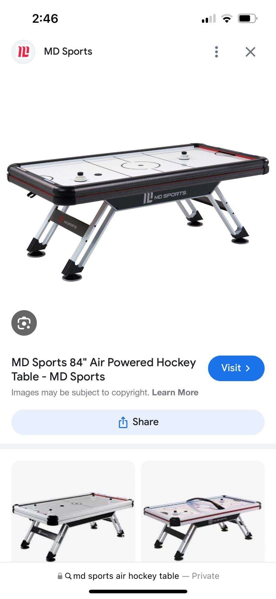 MD Sports 84” Air Hockey Table 