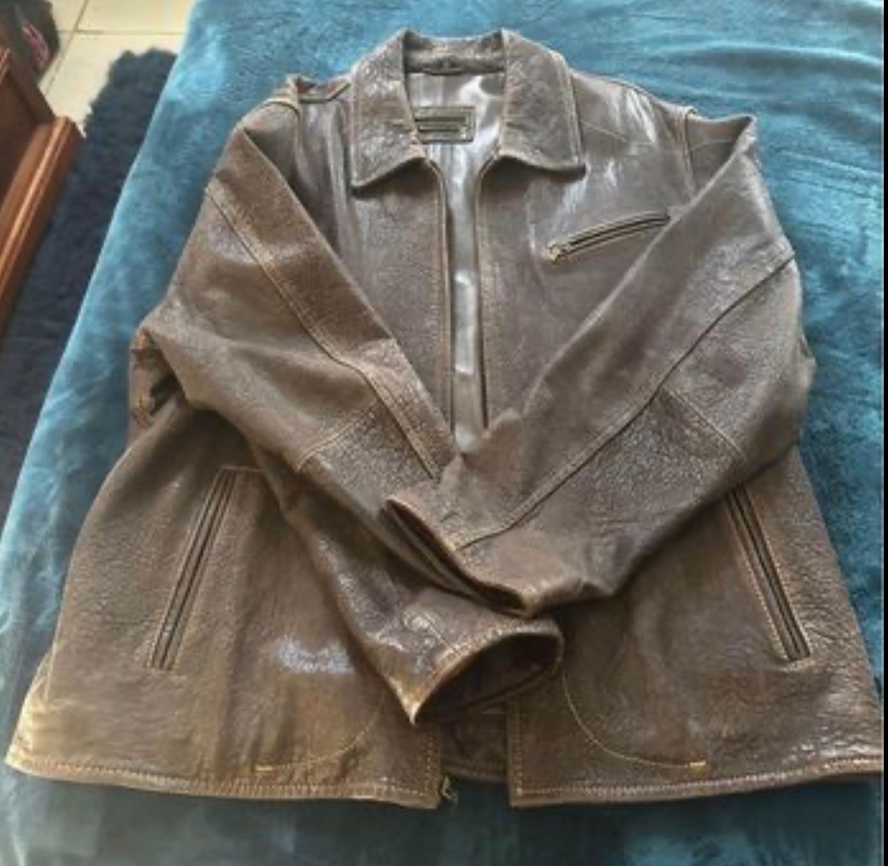 Men’s Leather Coat XL