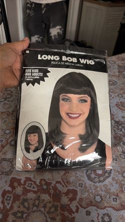 Long Bob Costume Wig Black