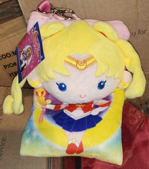 Sailor Moon Plush Lanyard Zipper Purse