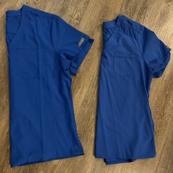 Women’s Med Couture Scrub Tops In Royal Blue