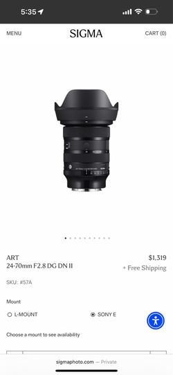 Sigma 24-70mm F2.8 DG DN II