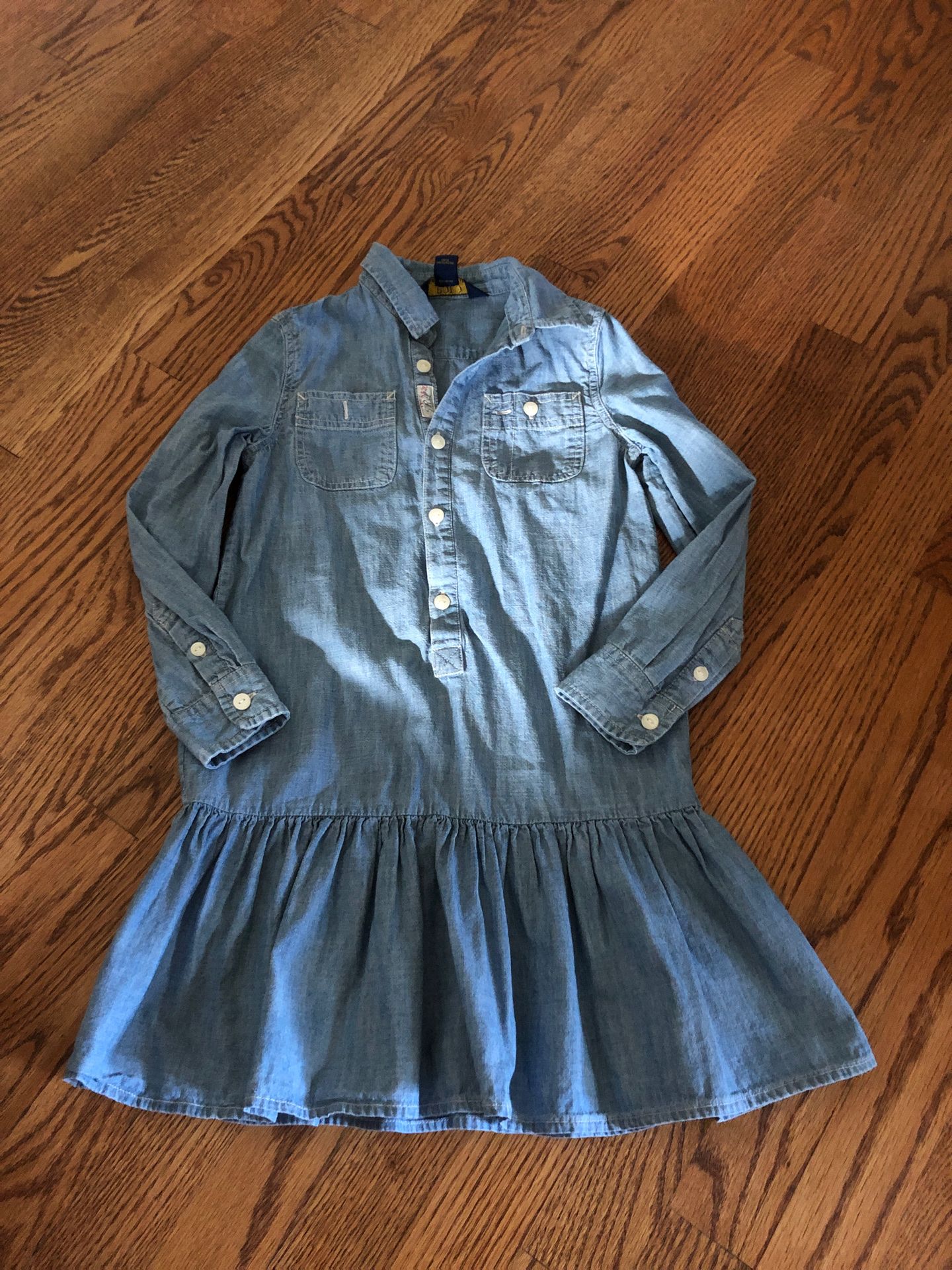 Ralph Lauren kids girl Polo size 6 x denim dress like new