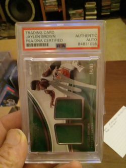 15 psa 10 jaylen brown,  10 others and jaylen brown rookie auto and immaculate jersey # patch