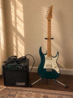 IBANEZ Electrical Guitar With Bass Combo Amplifier & Amp Cord/ All for $120
