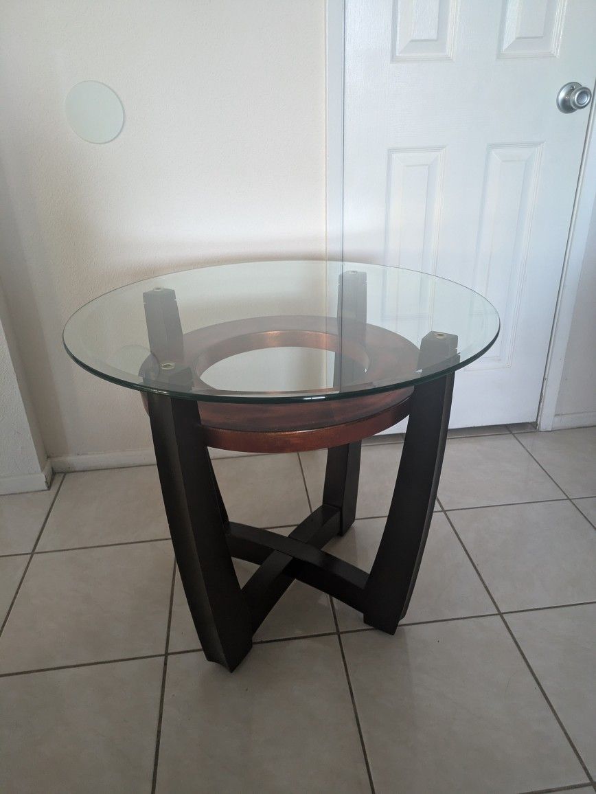 Glass End Table