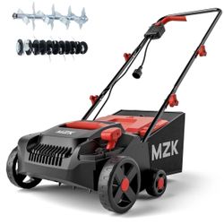 13-inch 2-in-1 Electric Dethatcher and Scarifier w/Removeable 4-Position Heig...