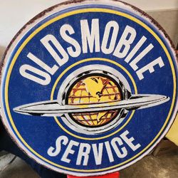 Oldsmobile Service Metal Round Sign