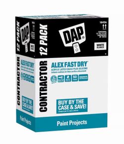 DAP Alex Fast Dry 10.1 oz. White Acrylic Latex Plus Silicone Caulk (Contractor 12-Pack