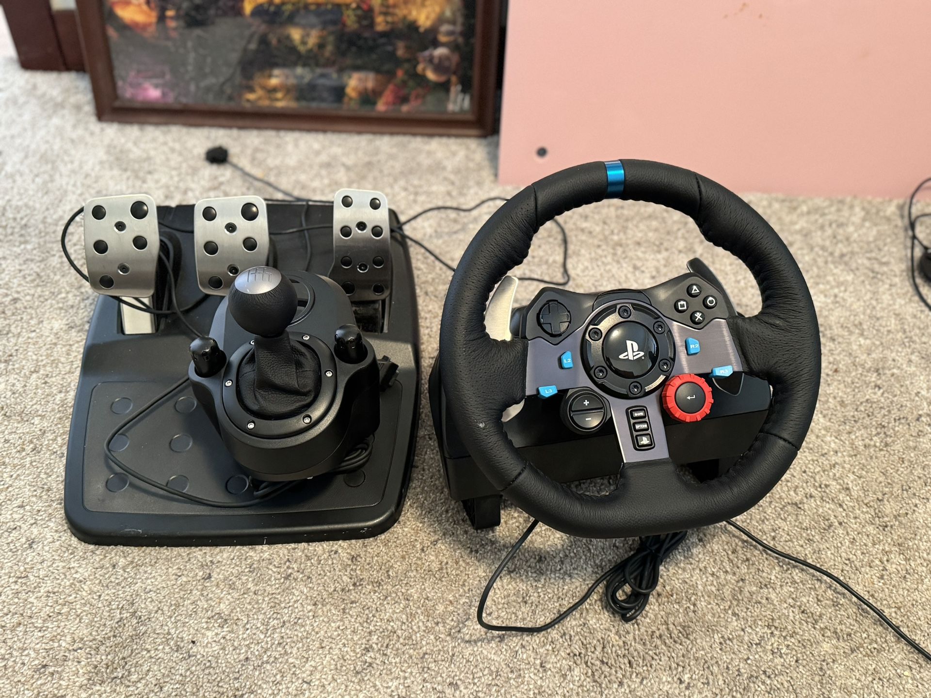 Logitech PlayStation / PC Racing Wheel, Pedals, And Gear Shifter