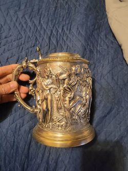 SILVER plated Antique beer steins