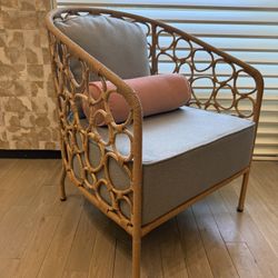 Kathy Kuo Coastal Rattan Barrel Chair