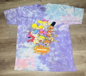 Custom Nickelodeon Tie Dye Shirt XL – 90s Cartoon One of One