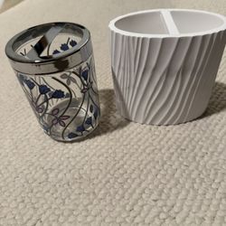 Set Of 2 Toothbrush Holder Bathroom Decor 