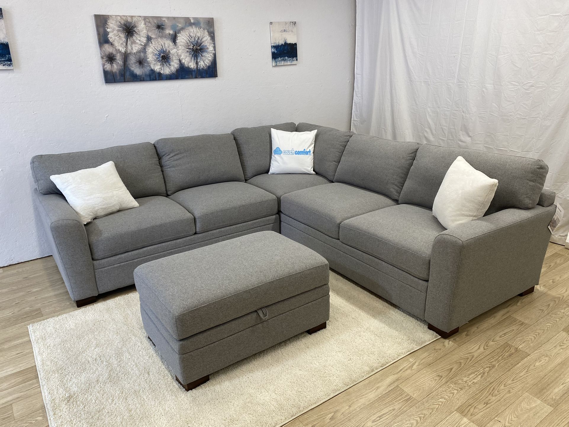 Thomasville Langdon Gray Sectional Sofa - Delivery Available