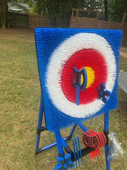 (2) Like new Outdoor Foam Axe and Star Throwing Target Set