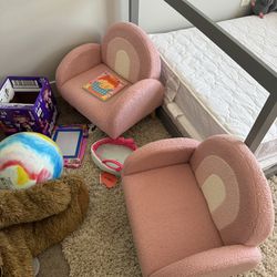 Pink Set Of Toddler Chairs 