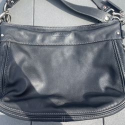 Coach Black Leather Zoe Hobo Bag No. LO920-F14707