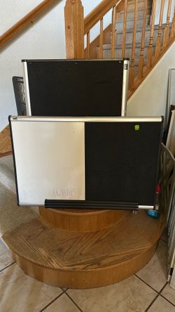 White board and pin board
