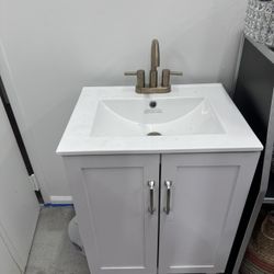 Gold White Vanity 