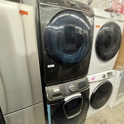 Samsung Washer And Dryer Set In Black Stainless New Open Box With Add Wash