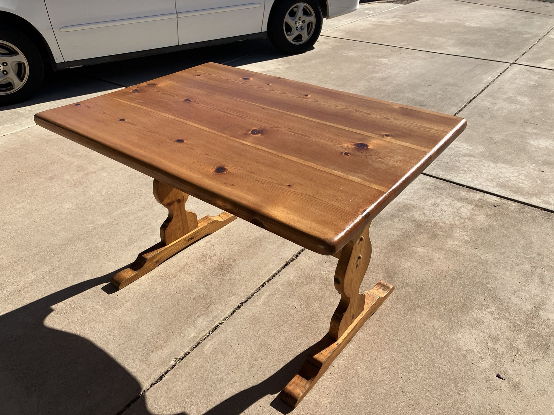 Solid Wood Knotty Pine Dining Table