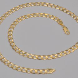 7.7 mm Curb Link Chain 24 inches Necklace 14k Yellow Gold 39.0 Grams