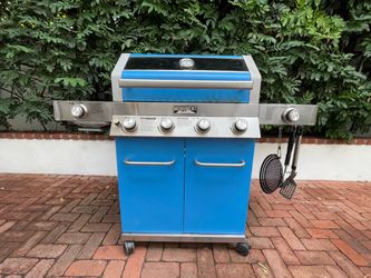Monument 4-Burner Propane Grill in Blue