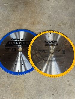 Avanti Pro & DeWalt 12" 80-Tooth Saw Blades – Set of 2
