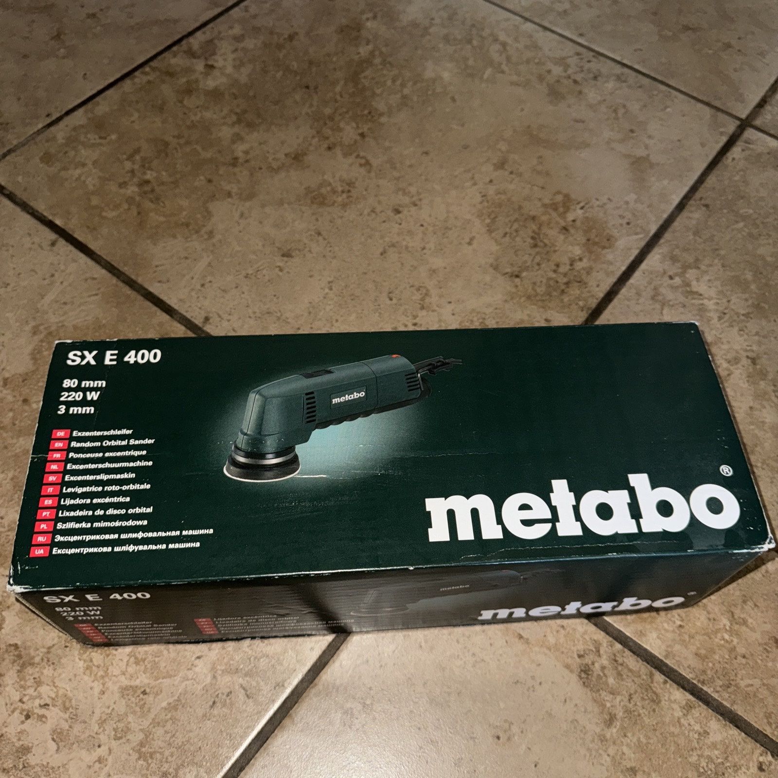 Metabo SX E 400 Random Orbit Sander 80mm 220w 3mm Brand New In Box 