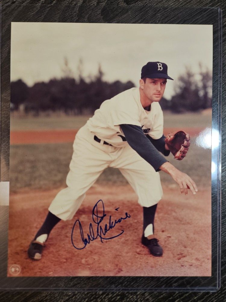 Signed Carl Erskine Brooklyn Dodgers 8x10 Photo Autograph MLB Baseball Picture Auto