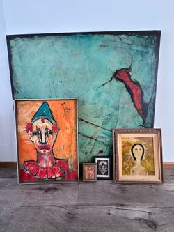 Vintage Acrylic & Oil Paintings