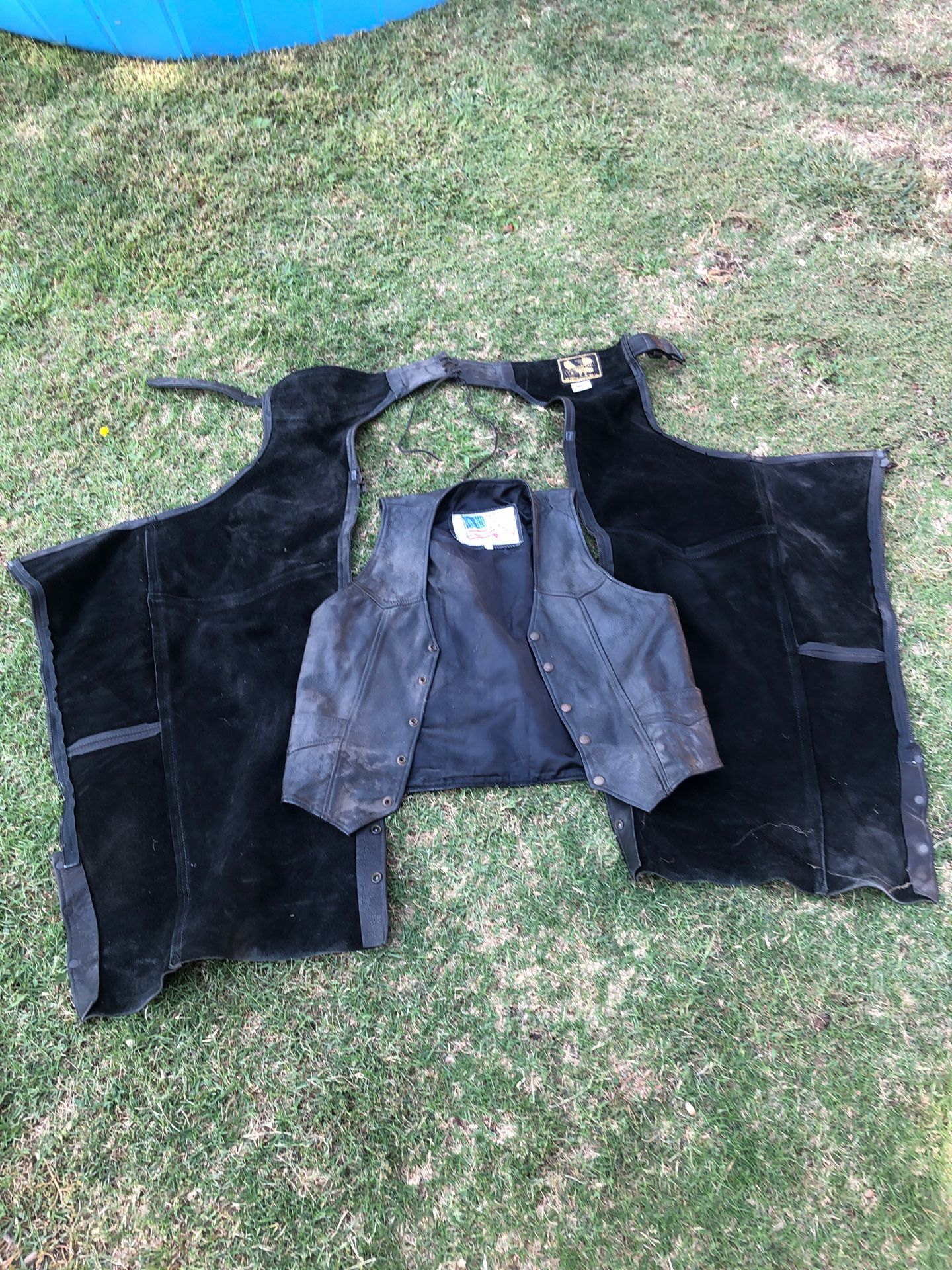 Riding leather chaps