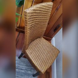 Boho Natural Rattan Accent Chair / Office Desk Chair