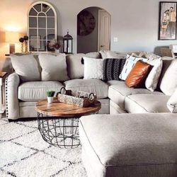 Dellara Chalk Modern Comfortable Big Sofa Couch Sectional With Chaise🔥New Brand 👌Living Room Set✅Financing Options✔️