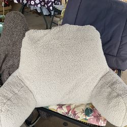 Grey Sherpa backrest pillow