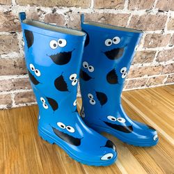 Cookie Monster Women's Rain Boots Size 7.5 EU 38 (MAKE AN OFFER) Sesame Street Apparel