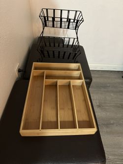 Two Tier Fruit Holder & Silverware Holder