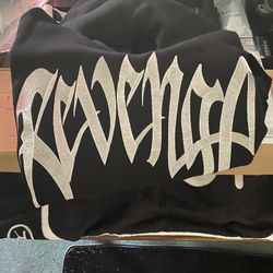 Revenge OG Silver Embroidered French Terry Hoodie XL