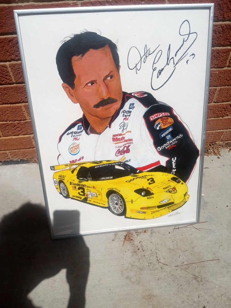 Dale Earnhadt Signed Framed Pic