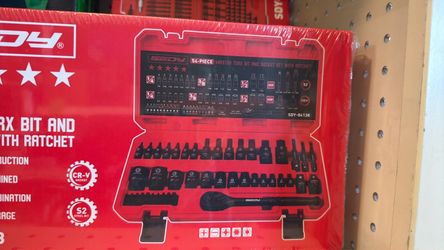 Juego de 54 piezas Master Torx Bit Juego de puntas T8-T70 y enchufes E-Torx E4-E24, llave de trinquete, soporte de broca de 1/4 pulgadas, brocas de ac