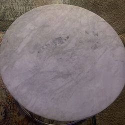 Marble silver round coffee table