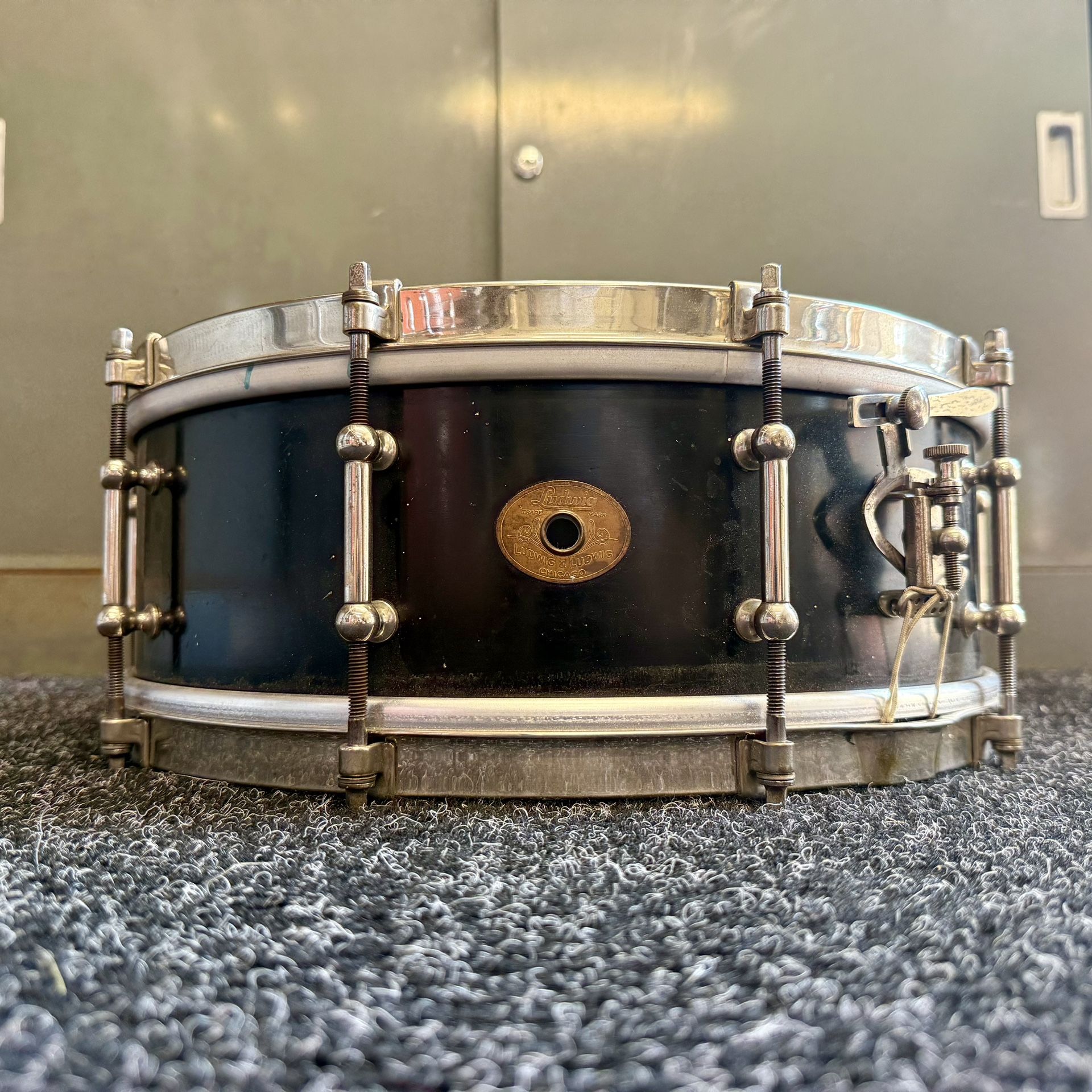 Vintage Ludwig & Ludwig Professional Standard 5x14” - 10 lug - 1930’s - Black lacquer