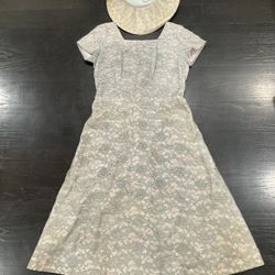 1950’s 60’s HARZFELDS STUNNING BEADED LACE DRESS AND HAT