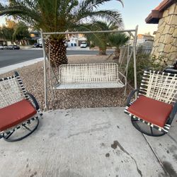 Outdoor Swing and Chairs 