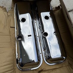 New VC1210 OER 1965-91 Chevrolet Chrome Valve Covers 8 Cylinder 396ci 454ci Big Block BBC
